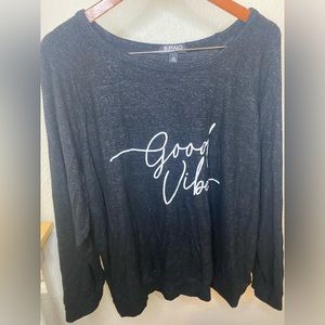 Buffalo David Bitton Women’s Ultra Soft Good Vibes Print Sweater - SIZE XXL